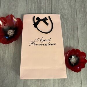 Agent Provacateur gift bag in pink and black. EUC.